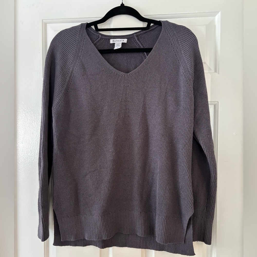 Athleta Ribbed V-Neck Sweater - Size Small - NWOT